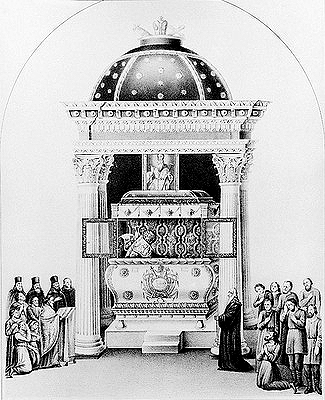 Рака свт. Афанасия III Пателария. Литография. 1868 г. (РГБ)